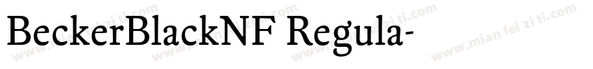 BeckerBlackNF Regula字体转换